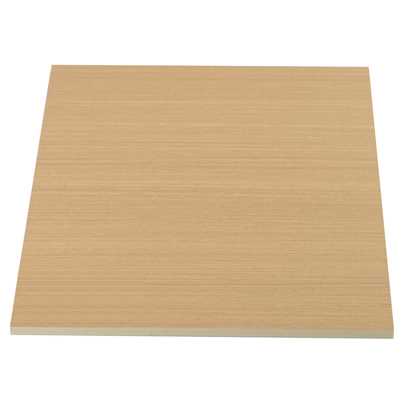 1220 mm breite, hochstrukturierte, glänzende Polyesterfolie, Bambuskohle, Holzfurnier, gelber Kern, koextrudierte PVC-Platte