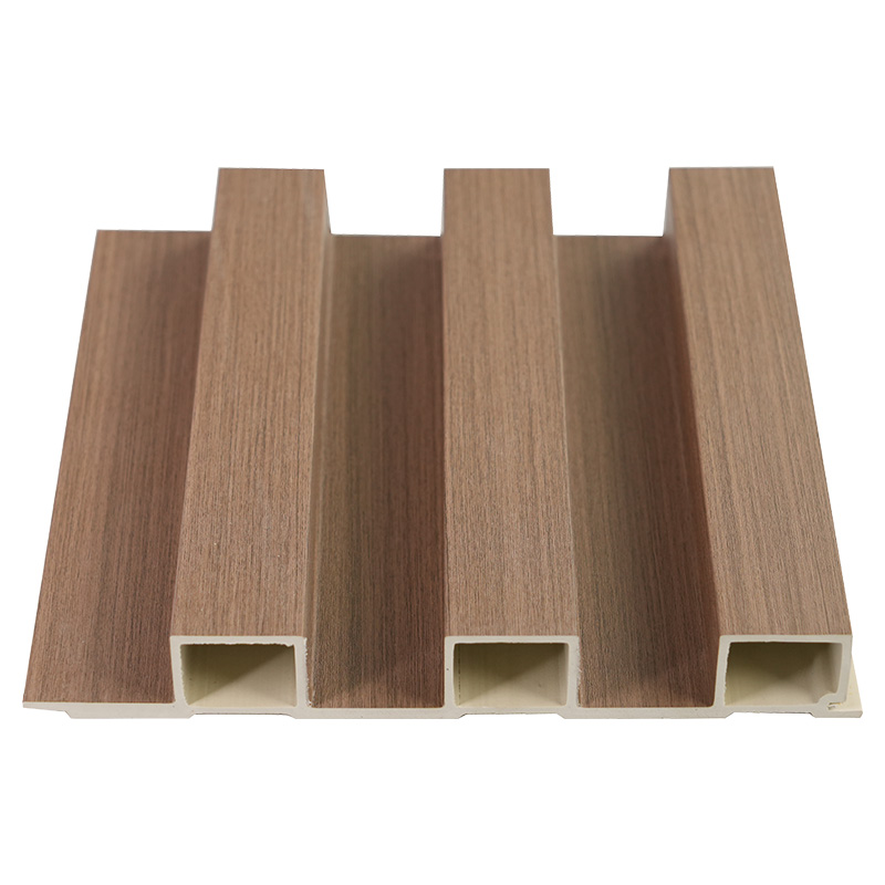 Breite 195 mm, Dicke 28 mm, Bambusfaser, dekoratives Holz, Innengebäude, Nut, 3D-Holz-Kunststoff-Verbund-PVC-Wandpaneel